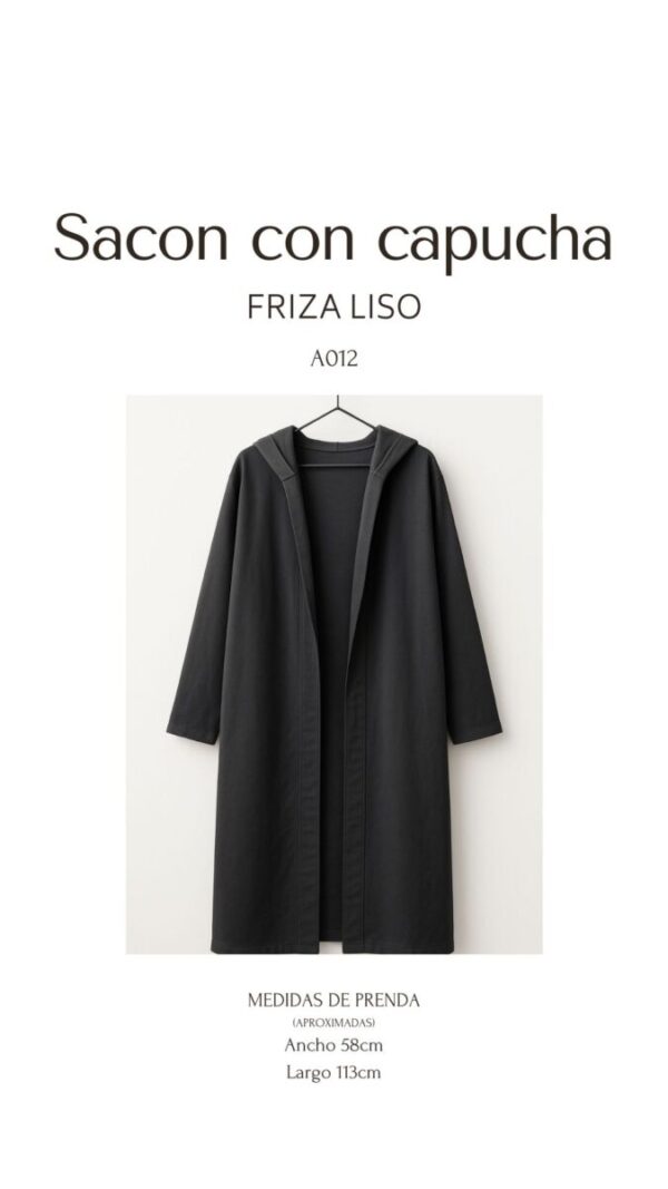 Sacon con Capucha Liso